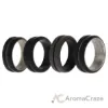 Picture of Silicone Wedding 2Layer Middle Line Ring Set - Black-Camo by ROQ for Men - 4 x 10 mm Ring