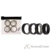Picture of Silicone Wedding 2Layer Middle Line Ring Set - Black-Camo by ROQ for Men - 4 x 12 mm Ring