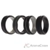 Picture of Silicone Wedding 2Layer Middle Line Ring Set - Black-Camo by ROQ for Men - 4 x 12 mm Ring