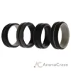 Picture of Silicone Wedding 2Layer Middle Line Ring Set - Black-Camo by ROQ for Men - 4 x 13 mm Ring