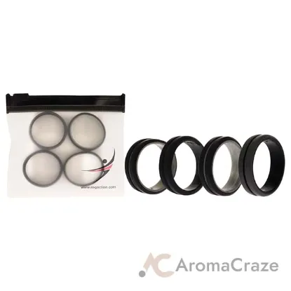 Picture of Silicone Wedding 2Layer Middle Line Ring Set - Black-Camo by ROQ for Men - 4 x 15 mm Ring