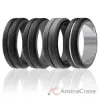 Picture of Silicone Wedding 2Layer Middle Line Ring Set - Black-Camo by ROQ for Men - 4 x 16 mm Ring