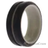 Picture of Silicone Wedding 2Layer Middle Line Ring - Grey-Black by ROQ for Men - 7 mm Ring