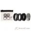 Picture of Silicone Wedding Twin Step Ring Set - Black by ROQ for Men - 4 x 7 mm Ring