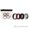 Picture of Silicone Wedding Twin Step Ring Set - Bordeaux by ROQ for Men - 4 x 7 mm Ring