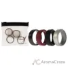 Picture of Silicone Wedding Twin Step Ring Set - Bordeaux by ROQ for Men - 4 x 10 mm Ring