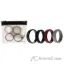 Picture of Silicone Wedding Twin Step Ring Set - Bordeaux by ROQ for Men - 4 x 14 mm Ring