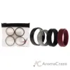 Picture of Silicone Wedding Twin Step Ring Set - Bordeaux by ROQ for Men - 4 x 16 mm Ring