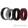 Picture of Silicone Wedding Twin Step Ring Set - Bordeaux by ROQ for Men - 4 x 16 mm Ring