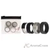 Picture of Silicone Wedding Twin Middle Line Ring Set - Black by ROQ for Men - 4 x 7 mm Ring