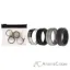 Picture of Silicone Wedding Twin Middle Line Ring Set - Black by ROQ for Men - 4 x 9 mm Ring