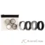 Picture of Silicone Wedding Twin Middle Line Ring Set - Black by ROQ for Men - 4 x 11 mm Ring