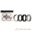 Picture of Silicone Wedding Twin Middle Line Ring Set - Black by ROQ for Men - 4 x 14 mm Ring