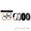 Picture of Silicone Wedding Twin Middle Line Ring Set - Black by ROQ for Men - 4 x 15 mm Ring
