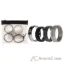 Picture of Silicone Wedding Twin Middle Line Ring Set - Black by ROQ for Men - 4 x 16 mm Ring
