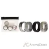 Picture of Silicone Wedding Twin Middle Line Ring Set - Marble by ROQ for Men - 4 x 7 mm Ring