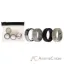 Picture of Silicone Wedding Twin Middle Line Ring Set - Marble by ROQ for Men - 4 x 7 mm Ring
