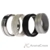 Picture of Silicone Wedding Twin Middle Line Ring Set - Marble by ROQ for Men - 4 x 12 mm Ring