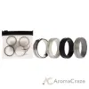 Picture of Silicone Wedding Twin Middle Line Ring Set - Marble by ROQ for Men - 4 x 14 mm Ring