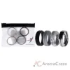 Picture of Silicone Wedding Twin Middle Line Ring Set - Marble by ROQ for Men - 4 x 15 mm Ring