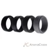 Picture of Silicone Wedding Step Ring Set - Black-Camo by ROQ for Men - 4 x 6 mm Ring