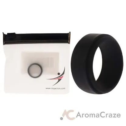 Picture of Silicone Wedding Step Single Ring - Black by ROQ for Men - 4 mm Ring