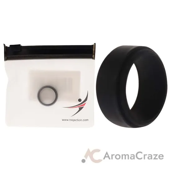 Picture of Silicone Wedding Step Single Ring - Black by ROQ for Men - 4 mm Ring