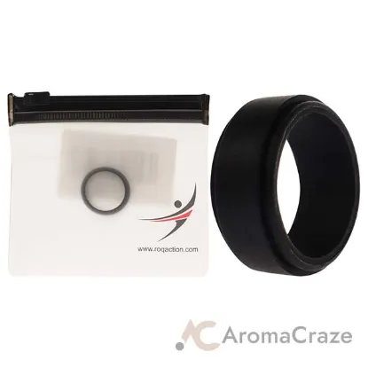 Picture of Silicone Wedding Step Single Ring - Black by ROQ for Men - 6 mm Ring