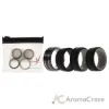 Picture of Silicone Wedding Twin 2Layer Ring Set - Black by ROQ for Men - 4 x 7 mm Ring