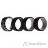 Picture of Silicone Wedding Twin 2Layer Ring Set - Black by ROQ for Men - 4 x 8 mm Ring