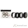 Picture of Silicone Wedding Twin 2Layer Ring Set - Black by ROQ for Men - 4 x 9 mm Ring