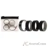 Picture of Silicone Wedding Twin 2Layer Ring Set - Black by ROQ for Men - 4 x 15 mm Ring