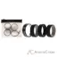 Picture of Silicone Wedding Twin 2Layer Ring Set - Black by ROQ for Men - 4 x 15 mm Ring