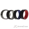 Picture of Silicone Wedding Twin 2Layer Ring Set - MultiColor by ROQ for Men - 4 x 9 mm Ring