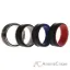 Picture of Silicone Wedding Twin 2Layer Ring Set - MultiColor by ROQ for Men - 4 x 9 mm Ring
