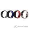 Picture of Silicone Wedding Twin 2Layer Ring Set - MultiColor by ROQ for Men - 4 x 10 mm Ring