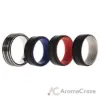 Picture of Silicone Wedding Twin 2Layer Ring Set - MultiColor by ROQ for Men - 4 x 11 mm Ring