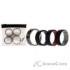 Picture of Silicone Wedding Twin 2Layer Ring Set - MultiColor by ROQ for Men - 4 x 15 mm Ring