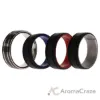 Picture of Silicone Wedding Twin 2Layer Ring Set - MultiColor by ROQ for Men - 4 x 15 mm Ring