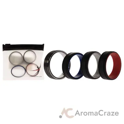 Picture of Silicone Wedding Twin 2Layer Ring Set - MultiColor by ROQ for Men - 4 x 16 mm Ring