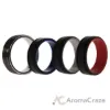 Picture of Silicone Wedding Twin 2Layer Ring Set - MultiColor by ROQ for Men - 4 x 16 mm Ring