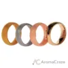Picture of Silicone Wedding Twin 6mm Ring Set - Gold by ROQ for Women - 4 x 4 mm Ring