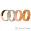 Picture of Silicone Wedding Twin 6mm Ring Set - Gold by ROQ for Women - 4 x 8 mm Ring