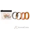 Picture of Silicone Wedding Twin 6mm Ring Set - Gold by ROQ for Women - 4 x 10 mm Ring