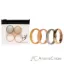 Picture of Silicone Wedding Twin 6mm Ring Set - Gold by ROQ for Women - 4 x 11 mm Ring