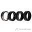 Picture of Silicone Wedding Twin Carbon Ring Set - Black-Grey by ROQ for Men - 4 x 8 mm Ring