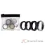 Picture of Silicone Wedding Twin Carbon Ring Set - Black-Grey by ROQ for Men - 4 x 9 mm Ring
