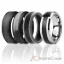 Picture of Silicone Wedding Twin Carbon Ring Set - Black-Grey by ROQ for Men - 4 x 11 mm Ring