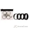 Picture of Silicone Wedding Twin Carbon Ring Set - Black-Grey by ROQ for Men - 4 x 13 mm Ring