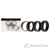Picture of Silicone Wedding Twin Carbon Ring Set - Black-Grey by ROQ for Men - 4 x 14 mm Ring